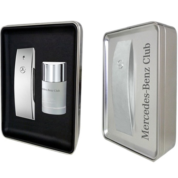 Mercedes Benz Club 2Pc Tin Box Set Perfumes Fragrances Gift