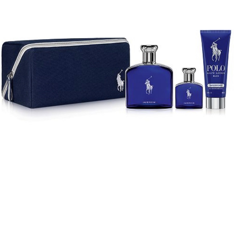 Ralph Lauren Polo Blue EDP Men's 4Pc Gift Set